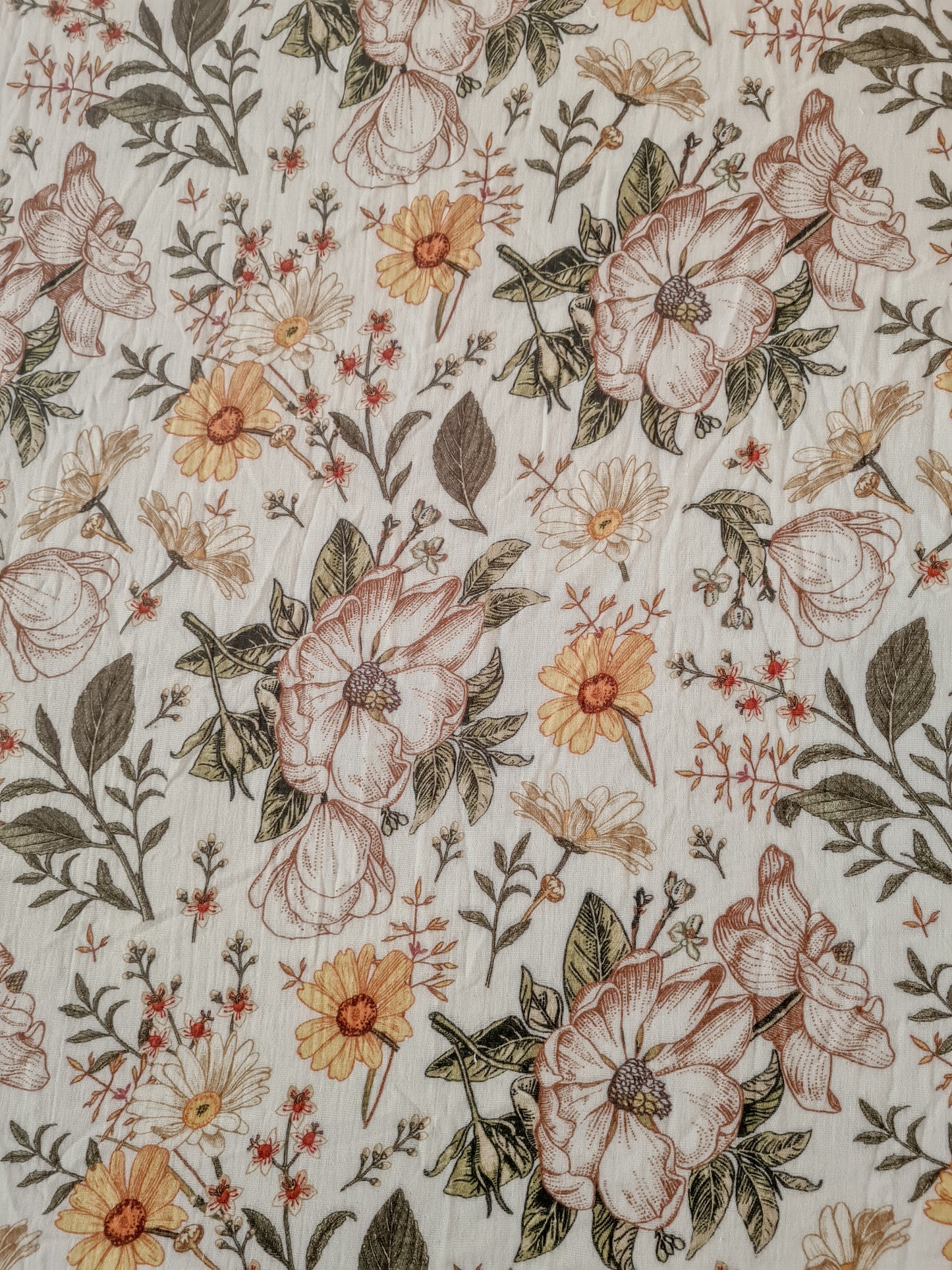 Cot sheet - vintage floral