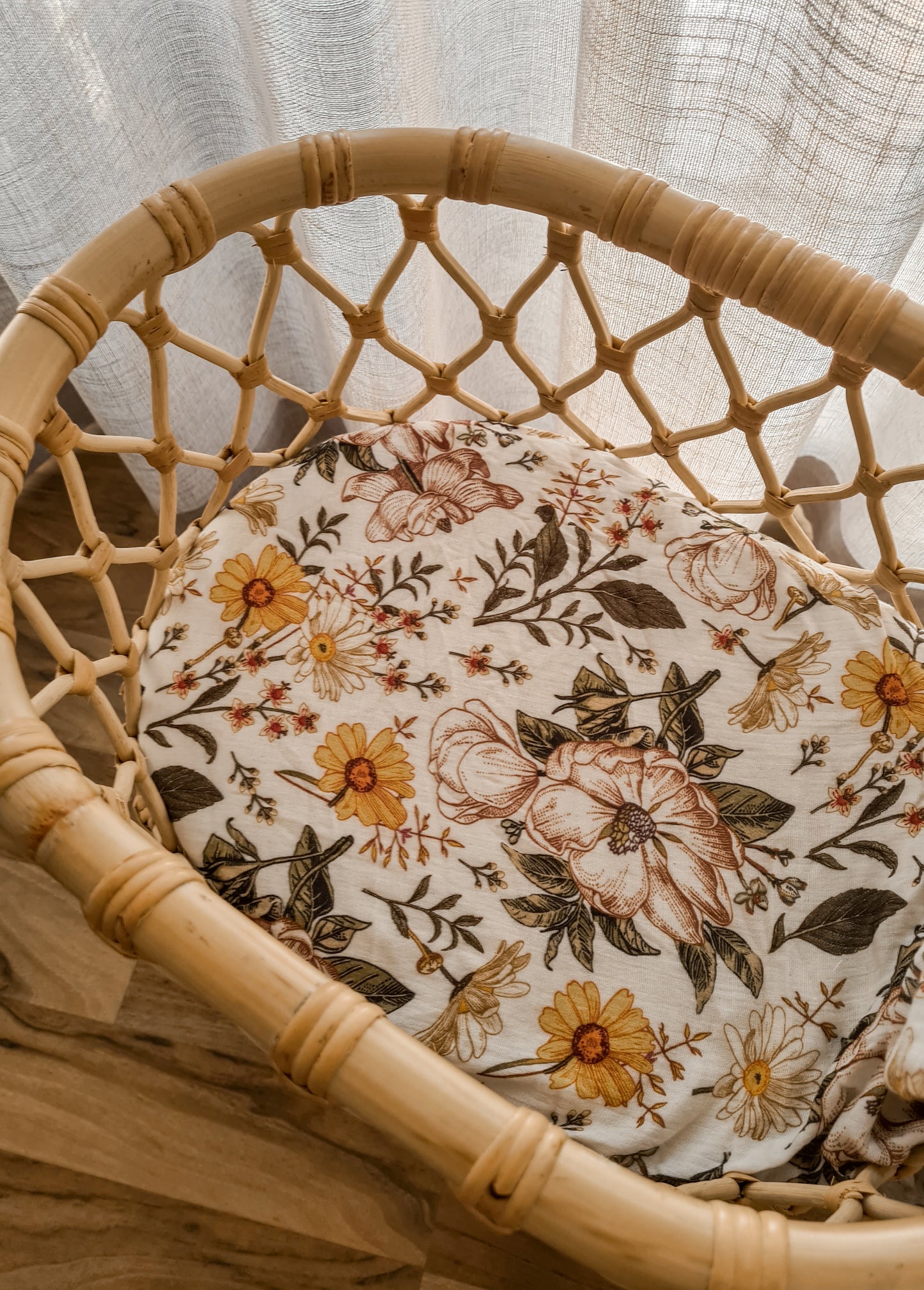 Cot sheet - vintage floral