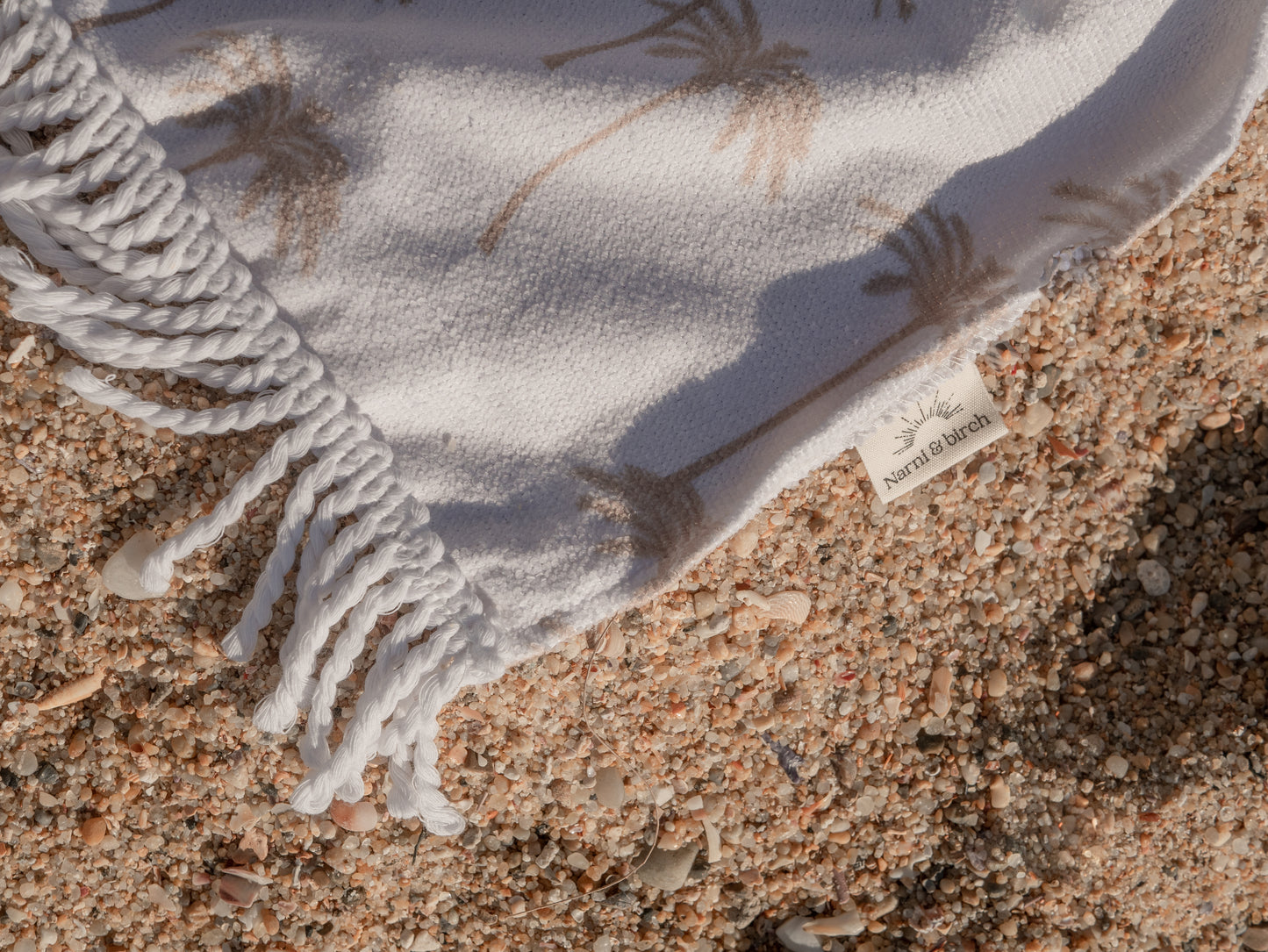 Hooded towel - stripes in neutral