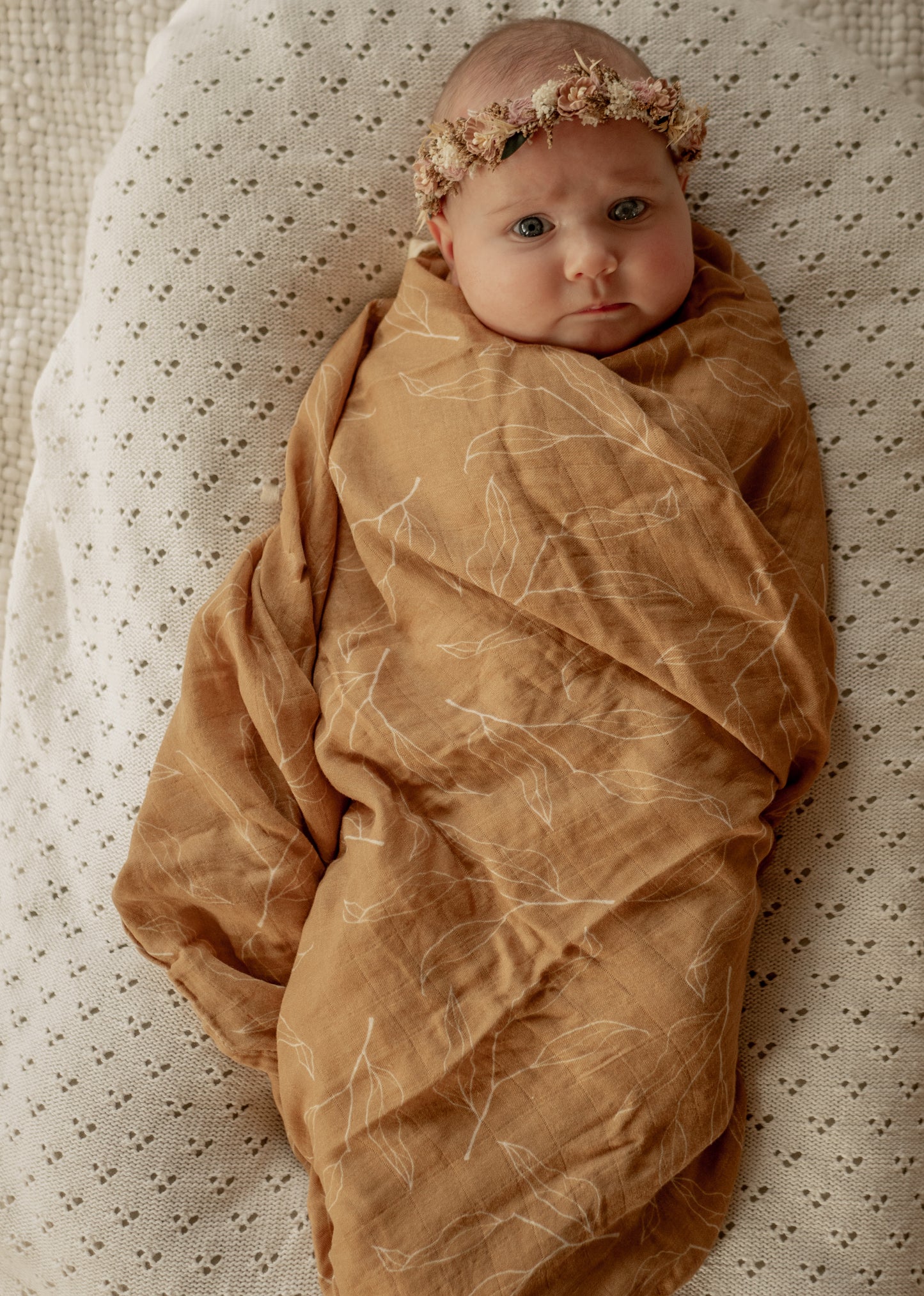 Swaddle WRAP - golden leaves